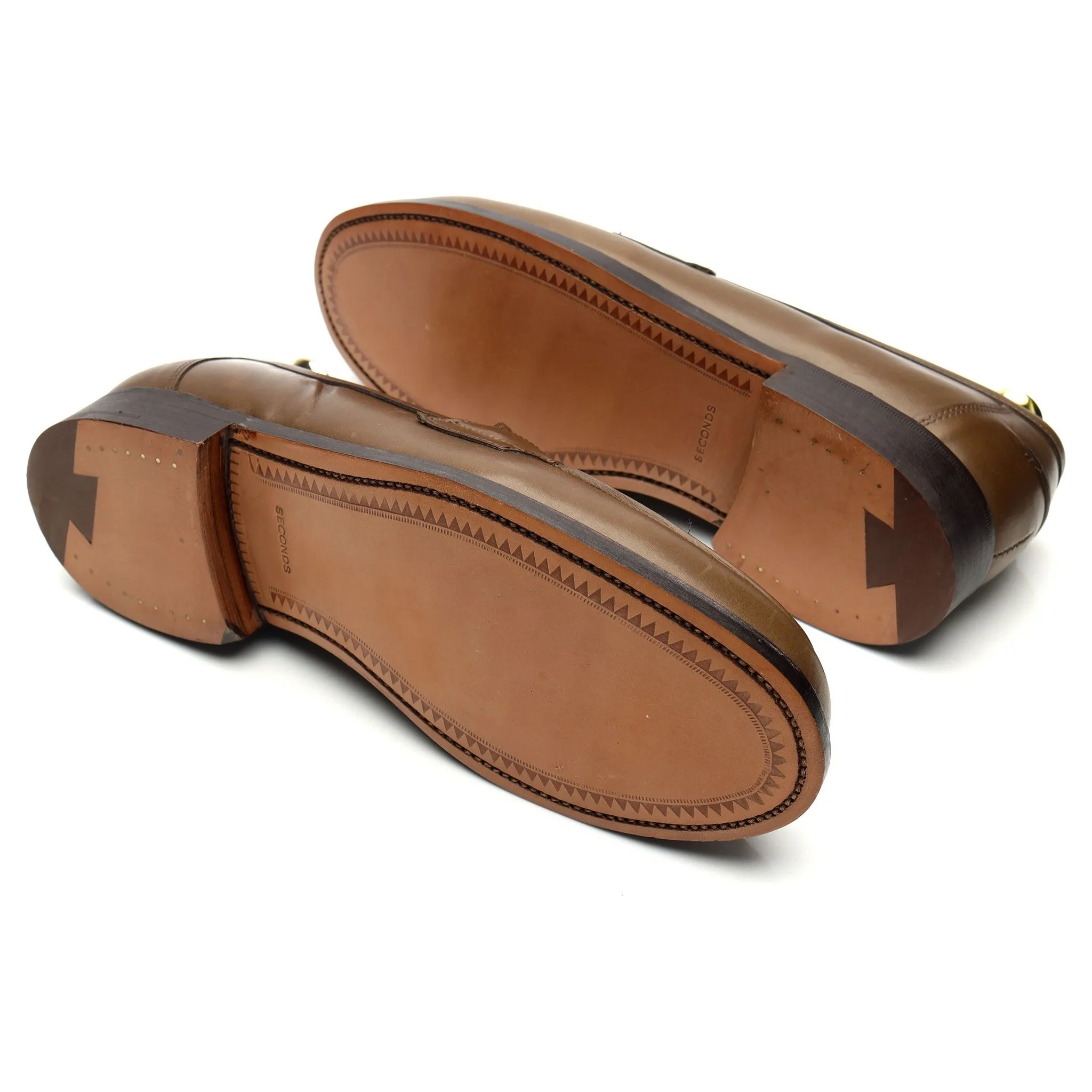 'Madrid' Green Leather Loafers UK 8
