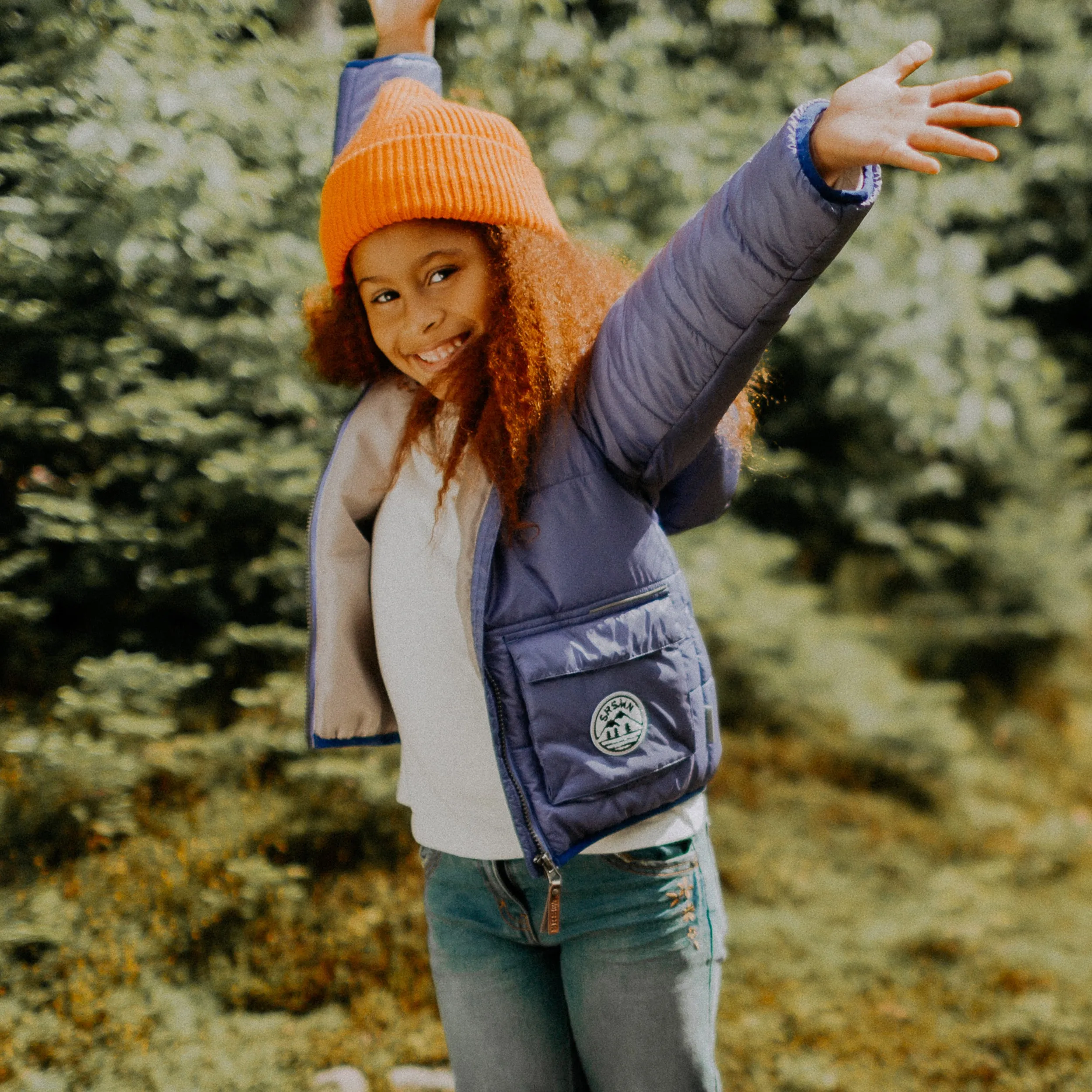Manteau doudoune mauve, enfant || Purple puffer coat, child