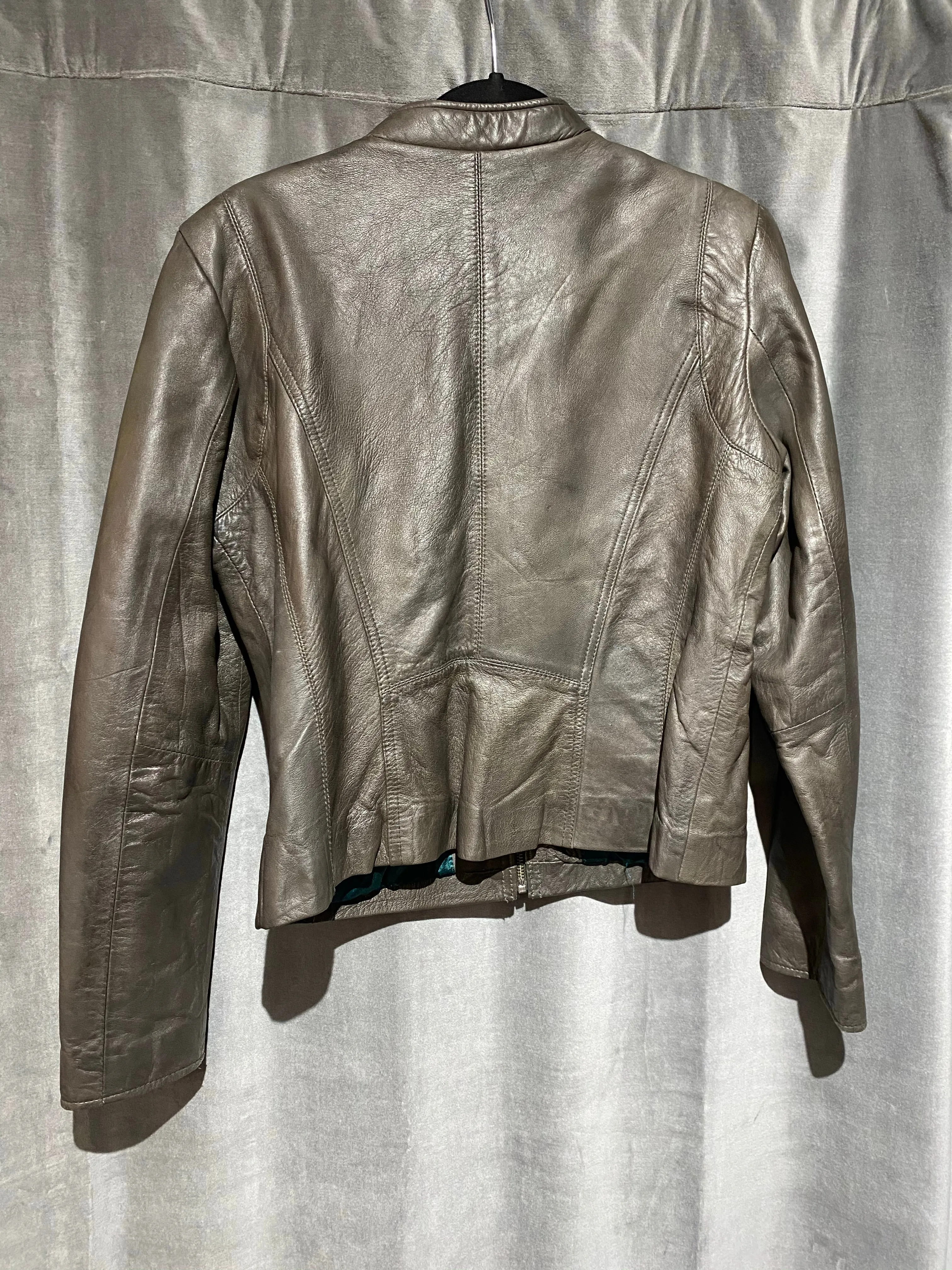 Marc New York Andrew Marc Brown Leather Moto Jacket