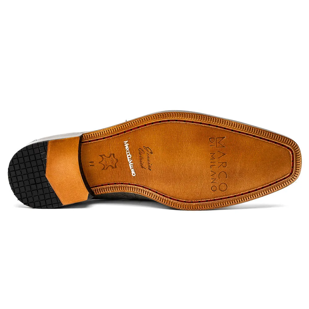 Marco Di Milano Fangio Serpentine Grey Ostrich Penny Loafer