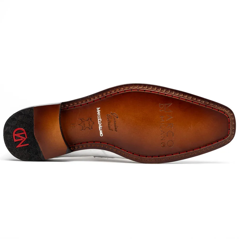 Marco Di Milano Fangio White Ostrich Penny Loafer