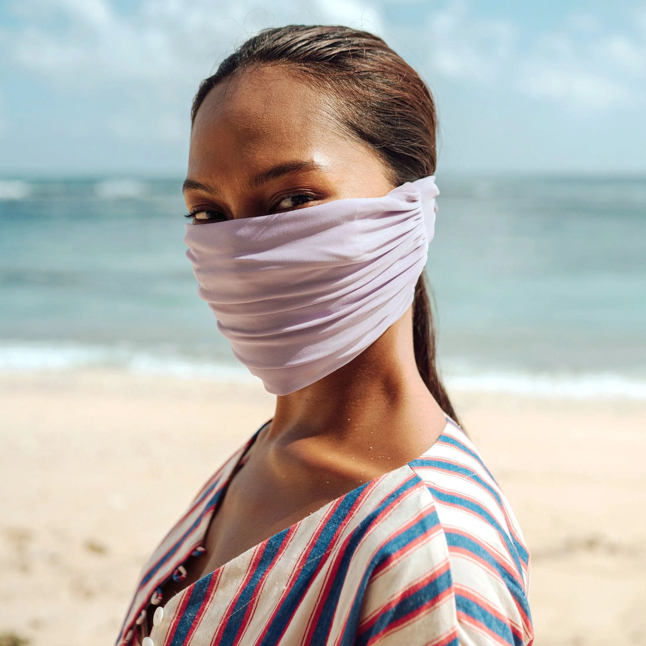 MASKANA UV50 Waterproof Gaiter Face Mask, Lilac Purple