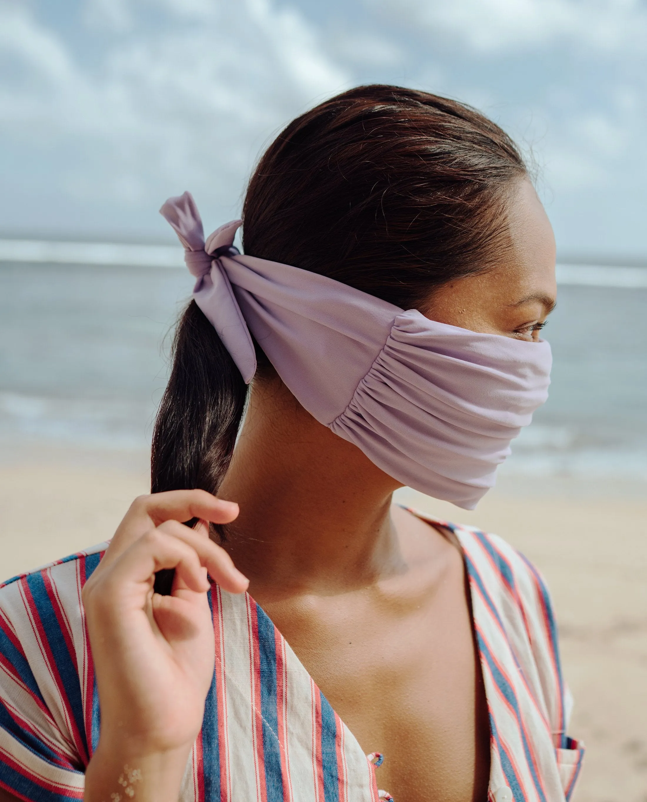 MASKANA UV50 Waterproof Gaiter Face Mask, Lilac Purple