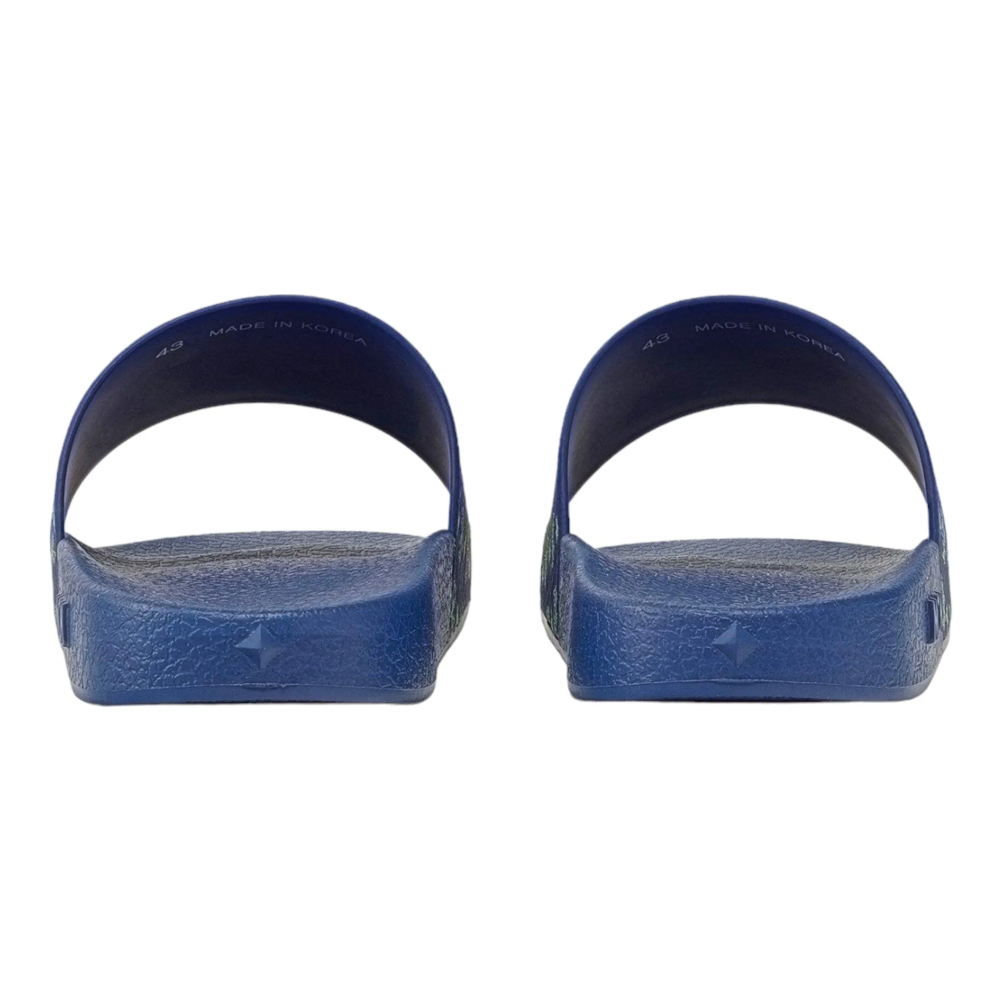 MCM Men's Monogram Print Rubber Slides