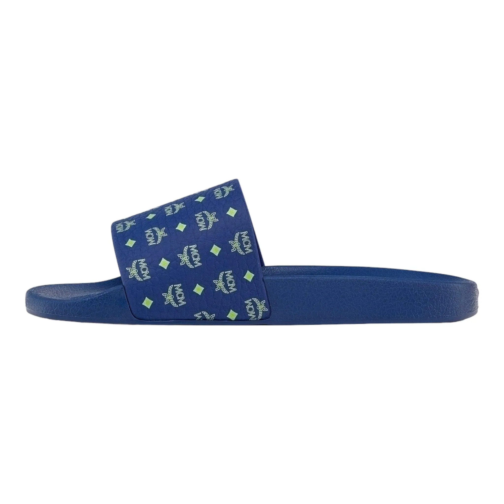 MCM Men's Monogram Print Rubber Slides