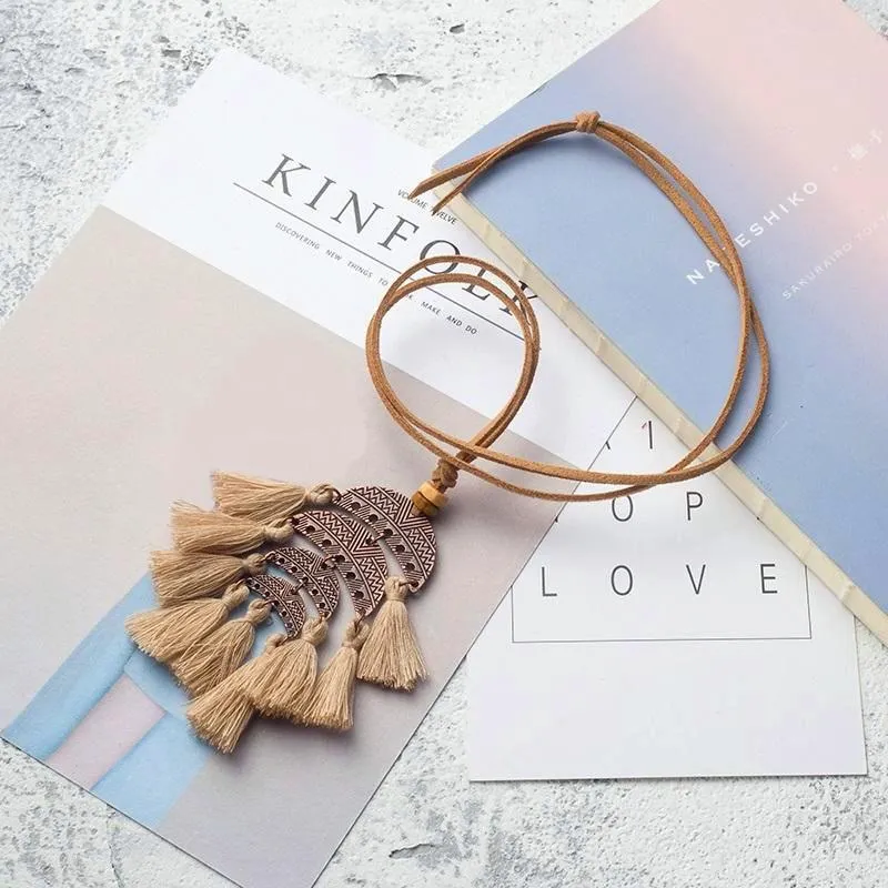 Mermaid Tail Tassel Choker Necklace