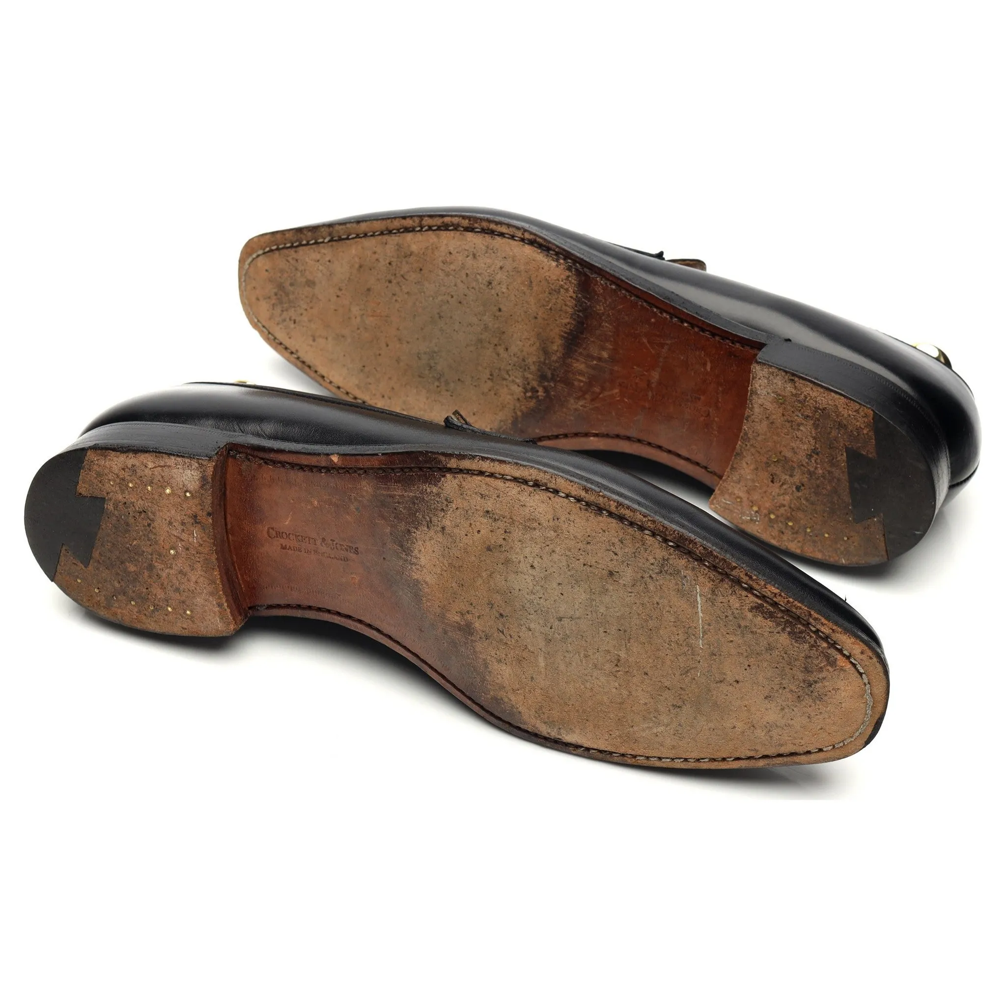 'Merton' Black Leather Loafers UK 6.5 E