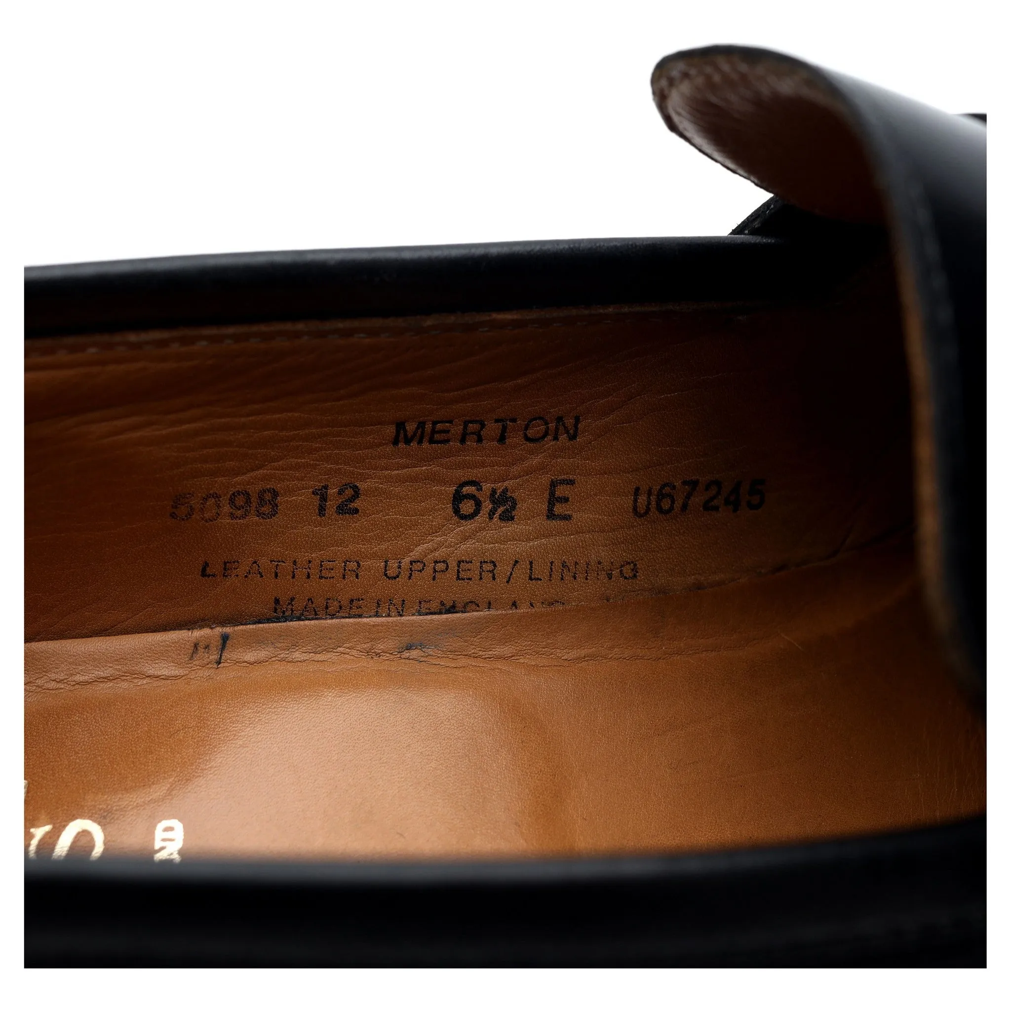 'Merton' Black Leather Loafers UK 6.5 E