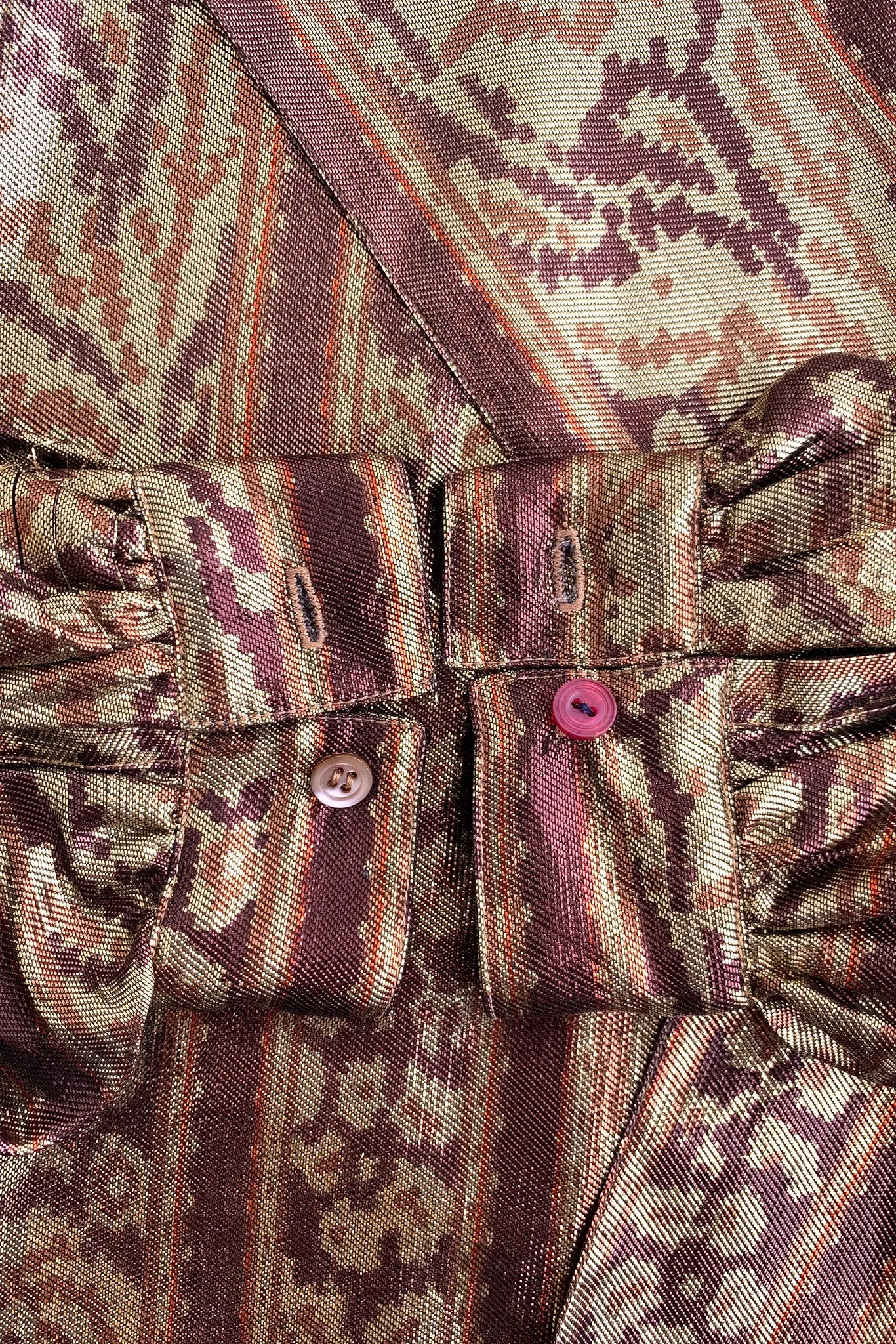 Metallic Ikat Blouse & Skirt Set