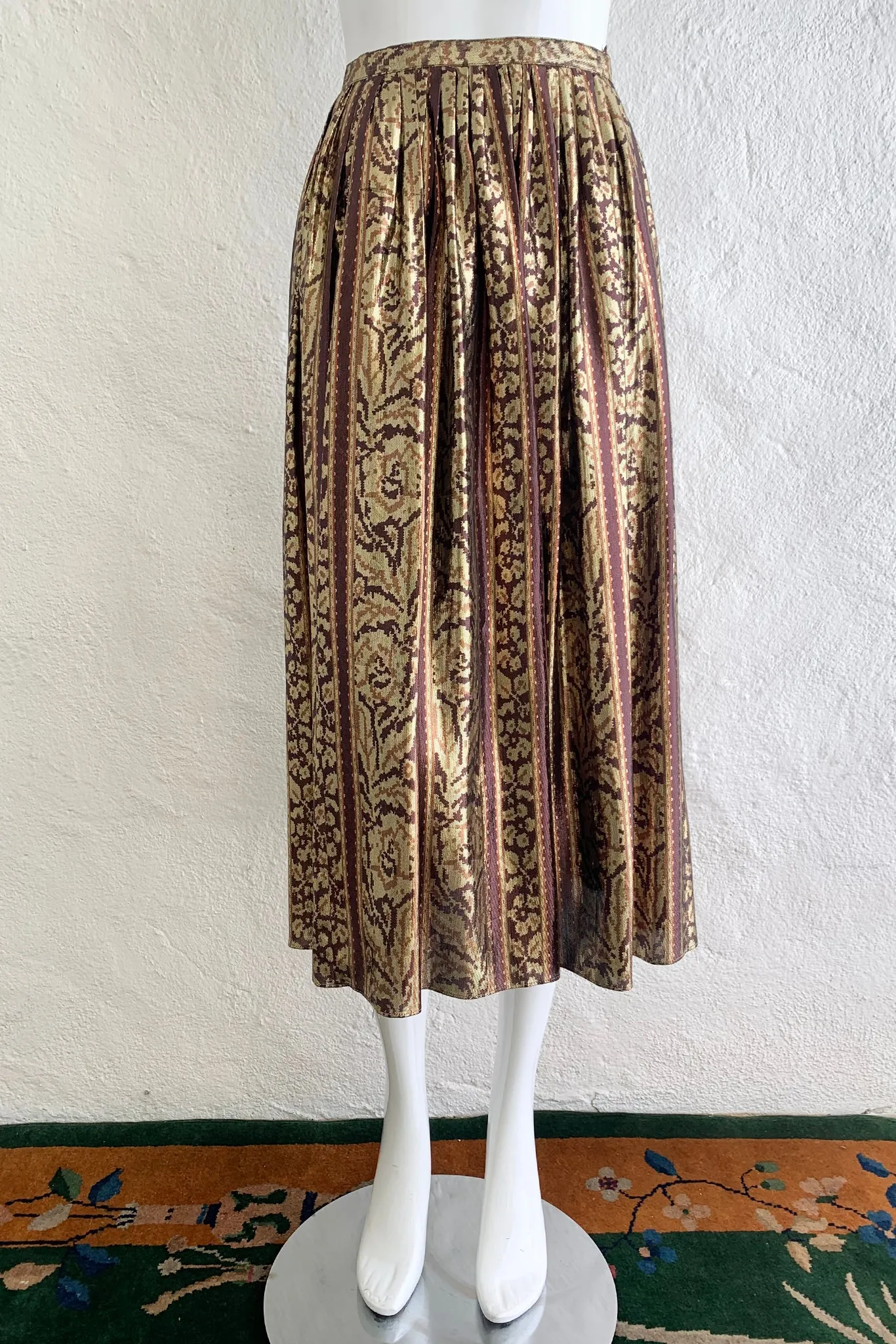 Metallic Ikat Blouse & Skirt Set