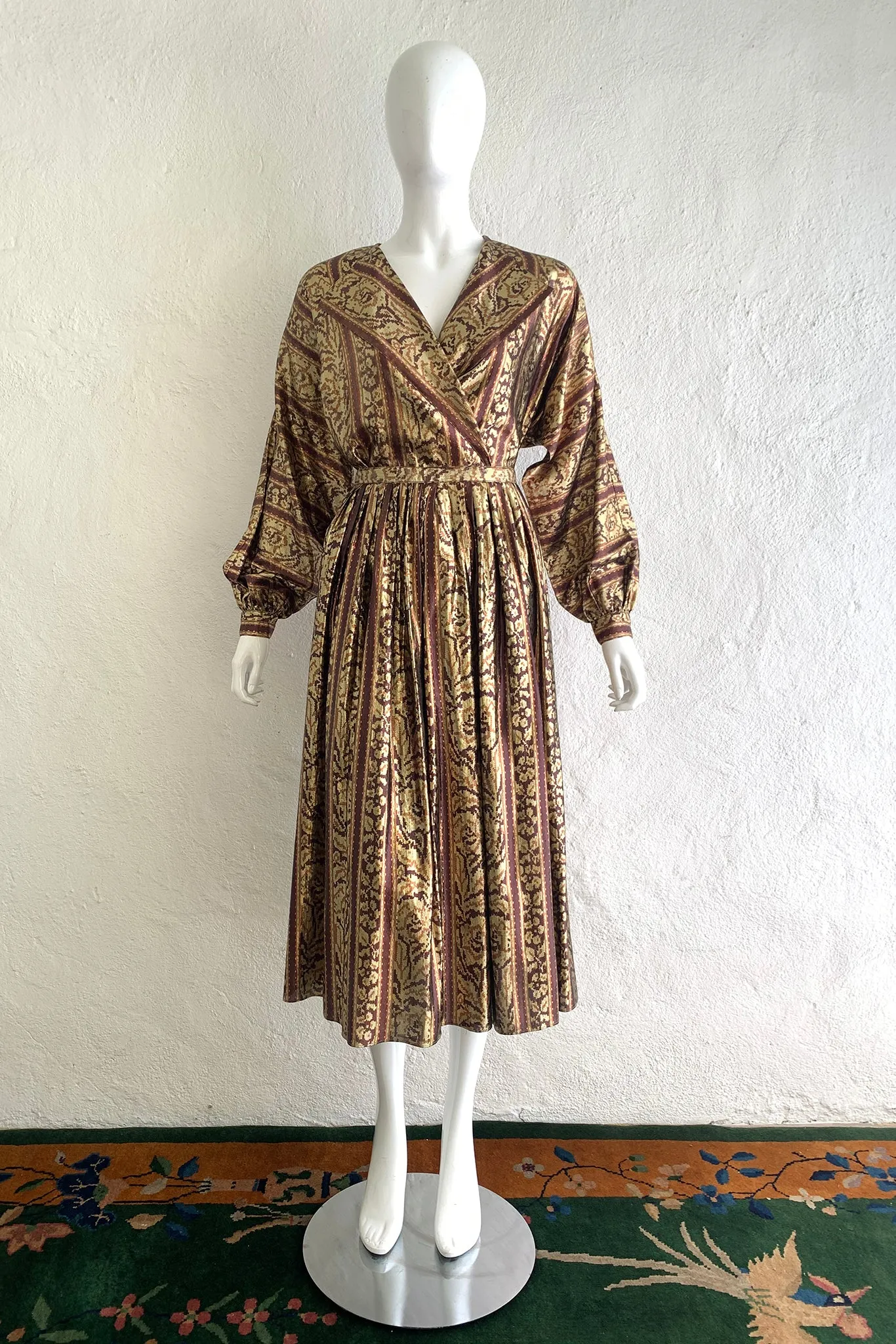 Metallic Ikat Blouse & Skirt Set