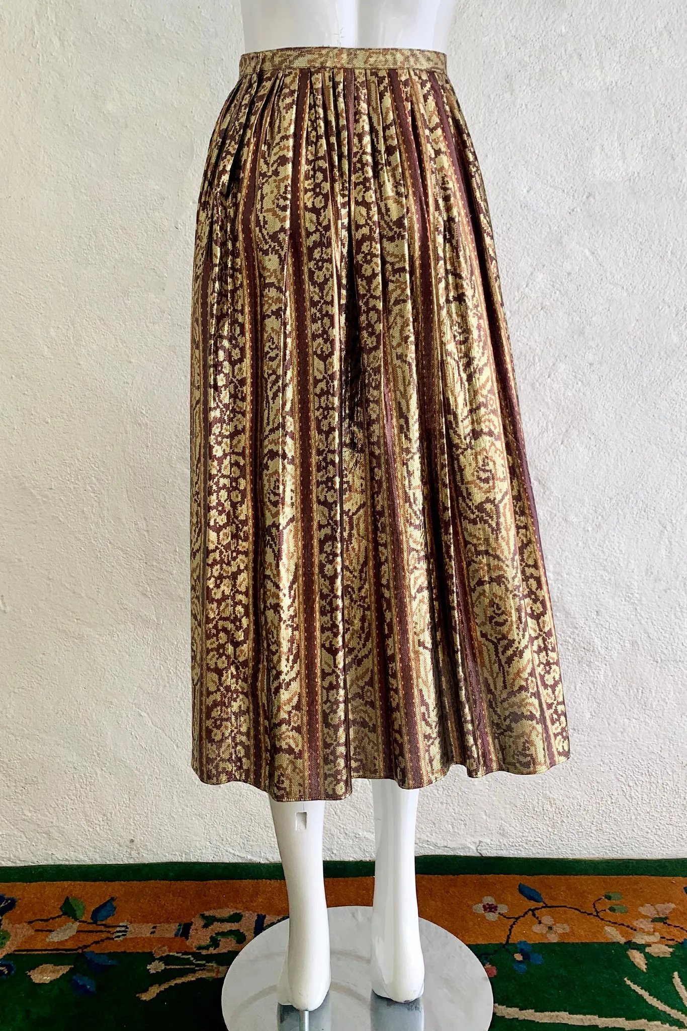 Metallic Ikat Blouse & Skirt Set