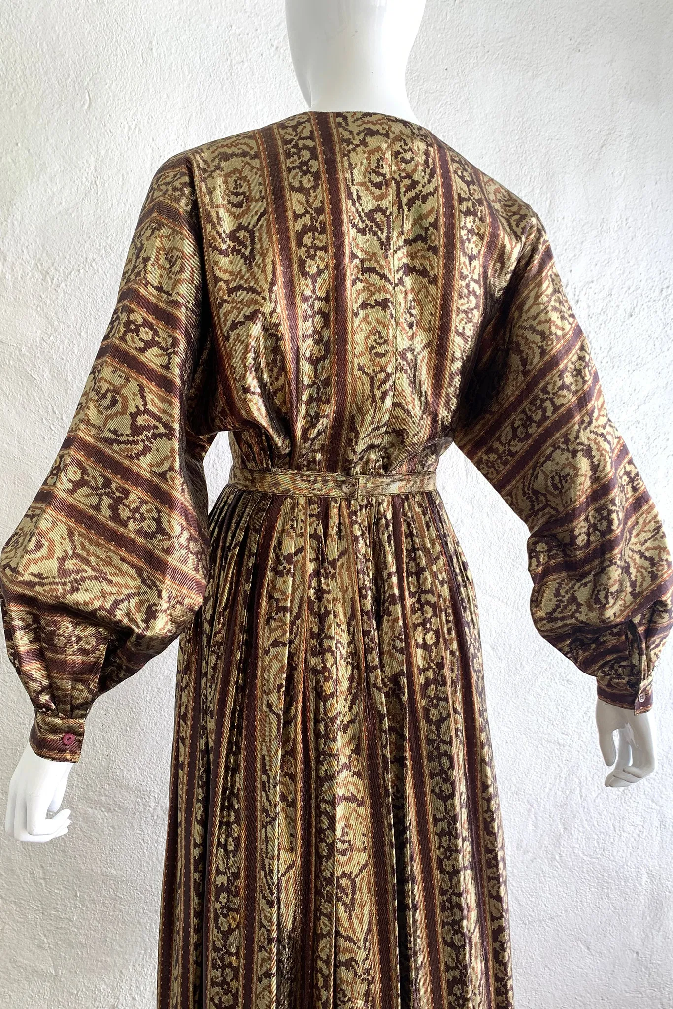 Metallic Ikat Blouse & Skirt Set