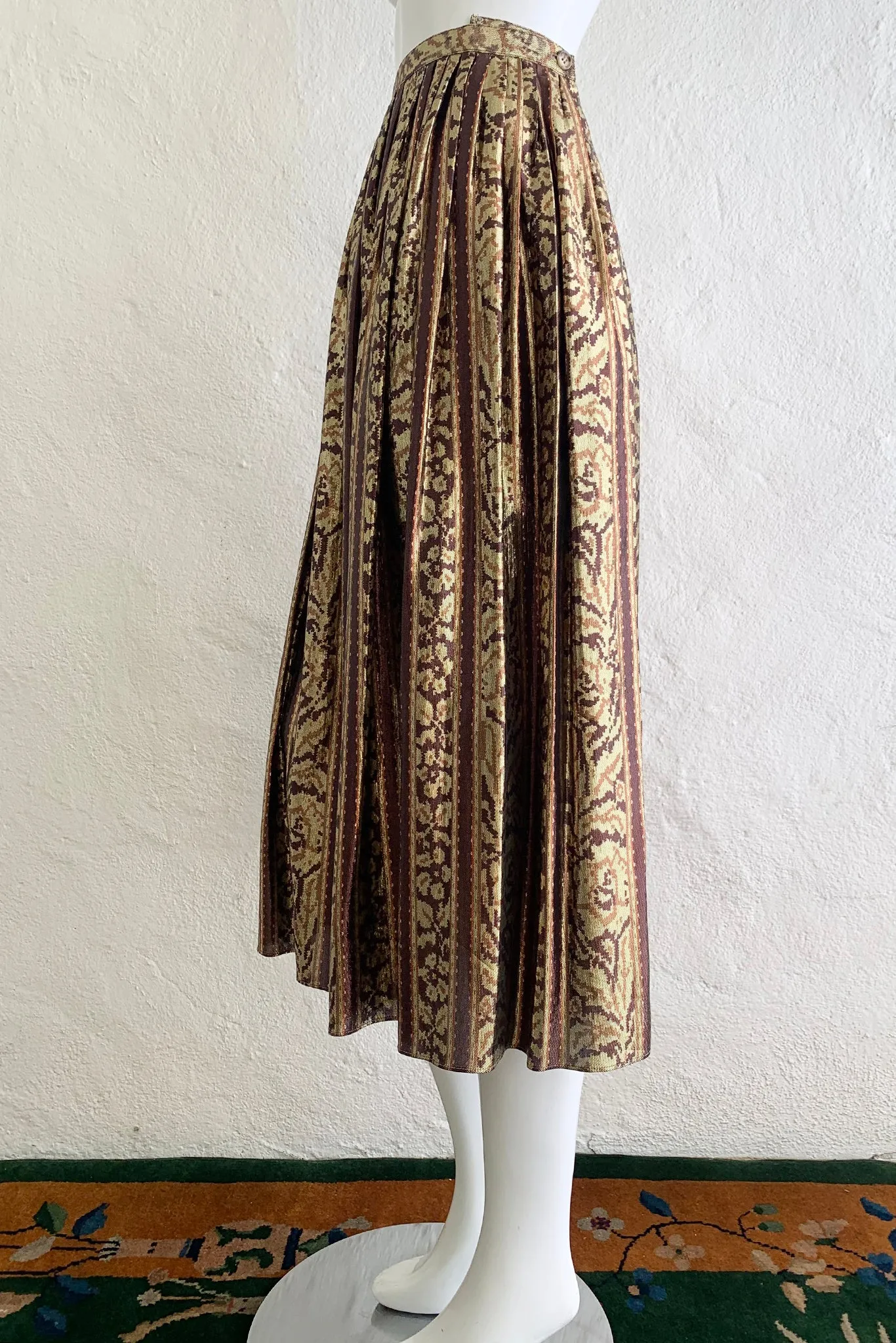 Metallic Ikat Blouse & Skirt Set