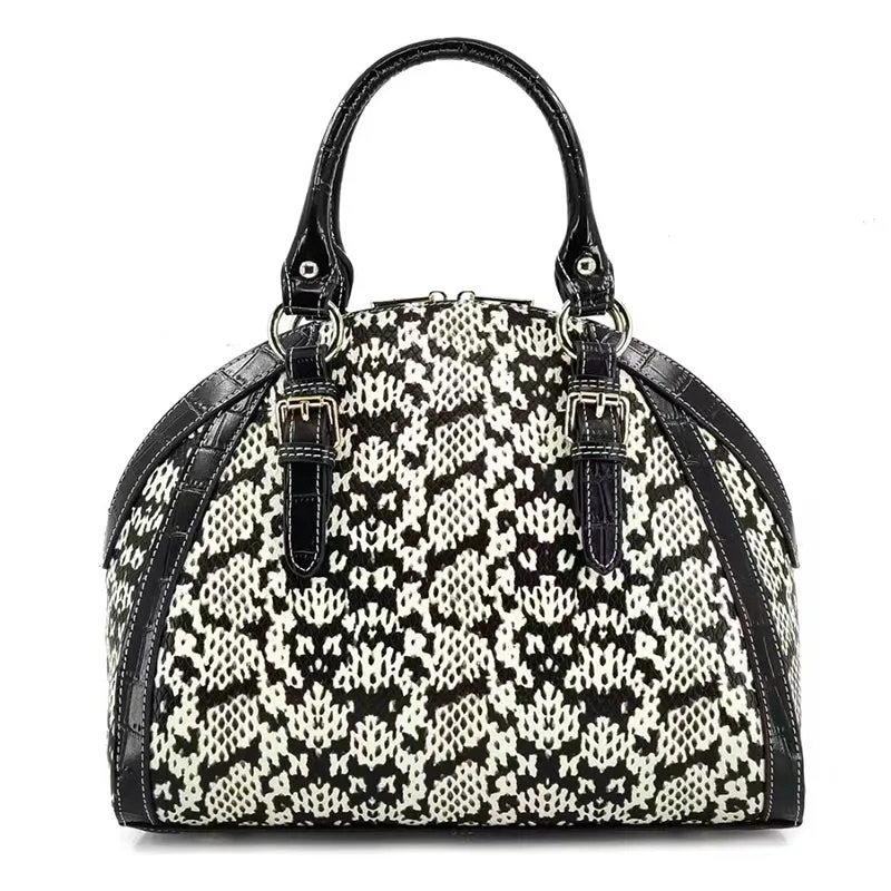 Mira Python Pattern Dome Tote