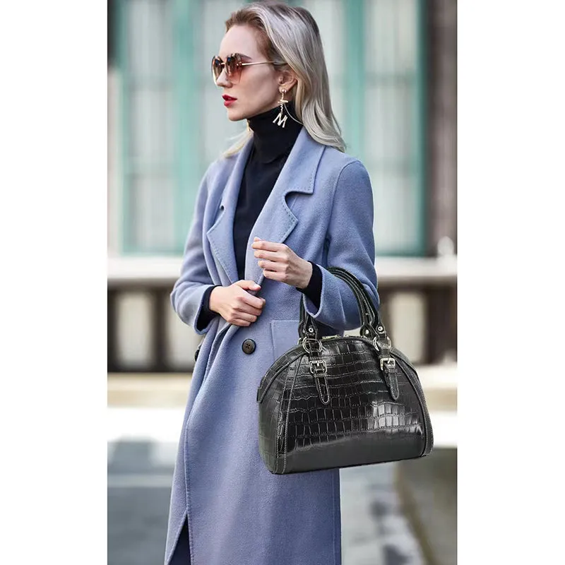 Mira Python Pattern Dome Tote