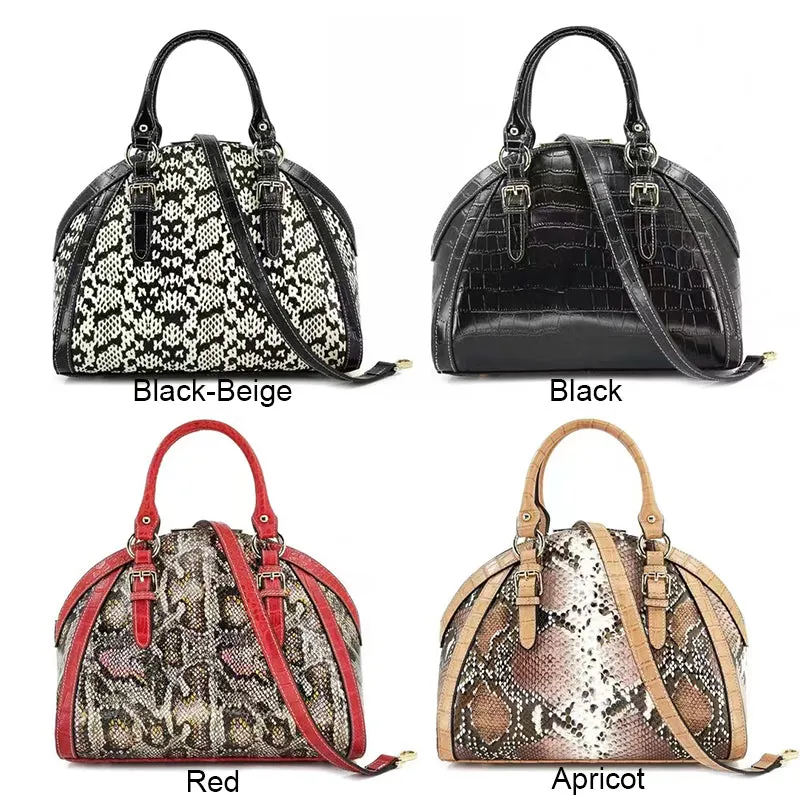 Mira Python Pattern Dome Tote