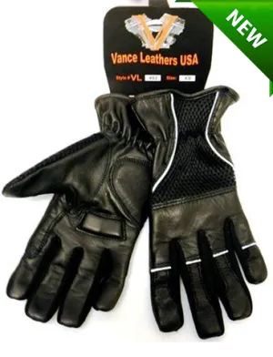 MOTORCYCLE BIKE SUMMER MESH GLOVES RIDING GLOVES REFLECTIVE PIPING VERY SOFT