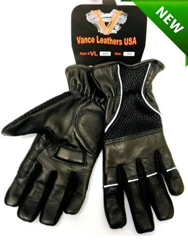 MOTORCYCLE BIKE SUMMER MESH GLOVES RIDING GLOVES REFLECTIVE PIPING VERY SOFT