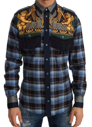 Multicolor Cotton Knight Slim Fit Shirt