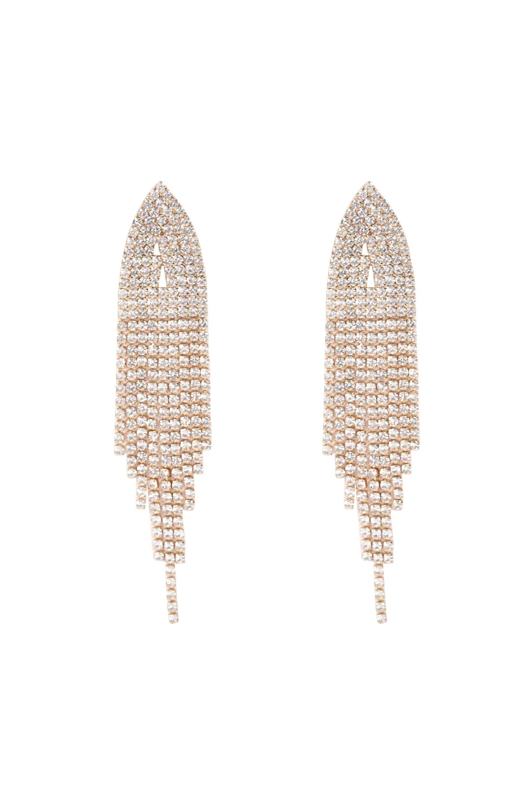MYE1179 - BRIDAL RHINESTONE LONG TASSEL EARRINGS
