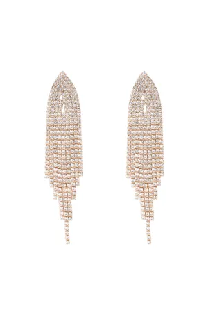 MYE1179 - BRIDAL RHINESTONE LONG TASSEL EARRINGS