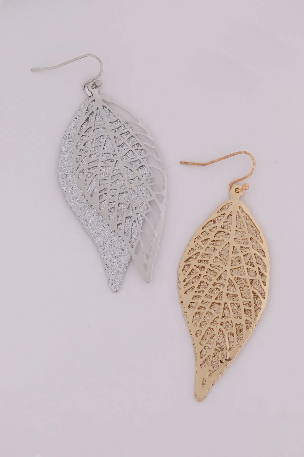 MYE1388 - CAST LEAF DROP EARRINGS