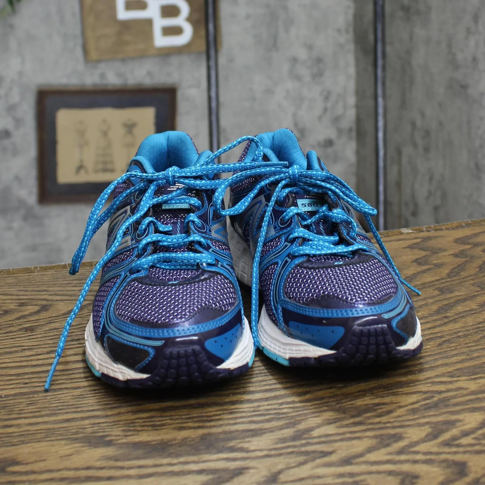 New Balance Womens W580NP4 Lace Up Running Shoes W580NP4-322 Blue 7.5B