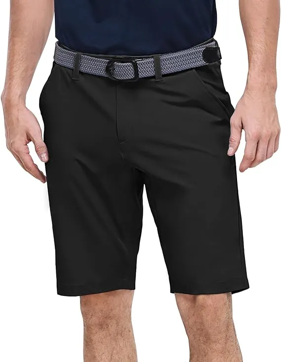 NEW Outdoor Ventures Men's Golf Shorts 11" Inseam Classic-Fit Flat Front Stretch Casual Shorts with Pockets Summer Hiking Travel, Black, Sz 40 Men's