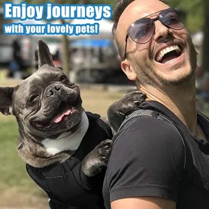 New WOOLALA Dog Backpack Carrier Rucksack Head Out Front Pack with Waterproof Lining, Pet Travel Bag for Hiking Walking Cycling, Black, Sz L! For Dogs 8-18 Lbs