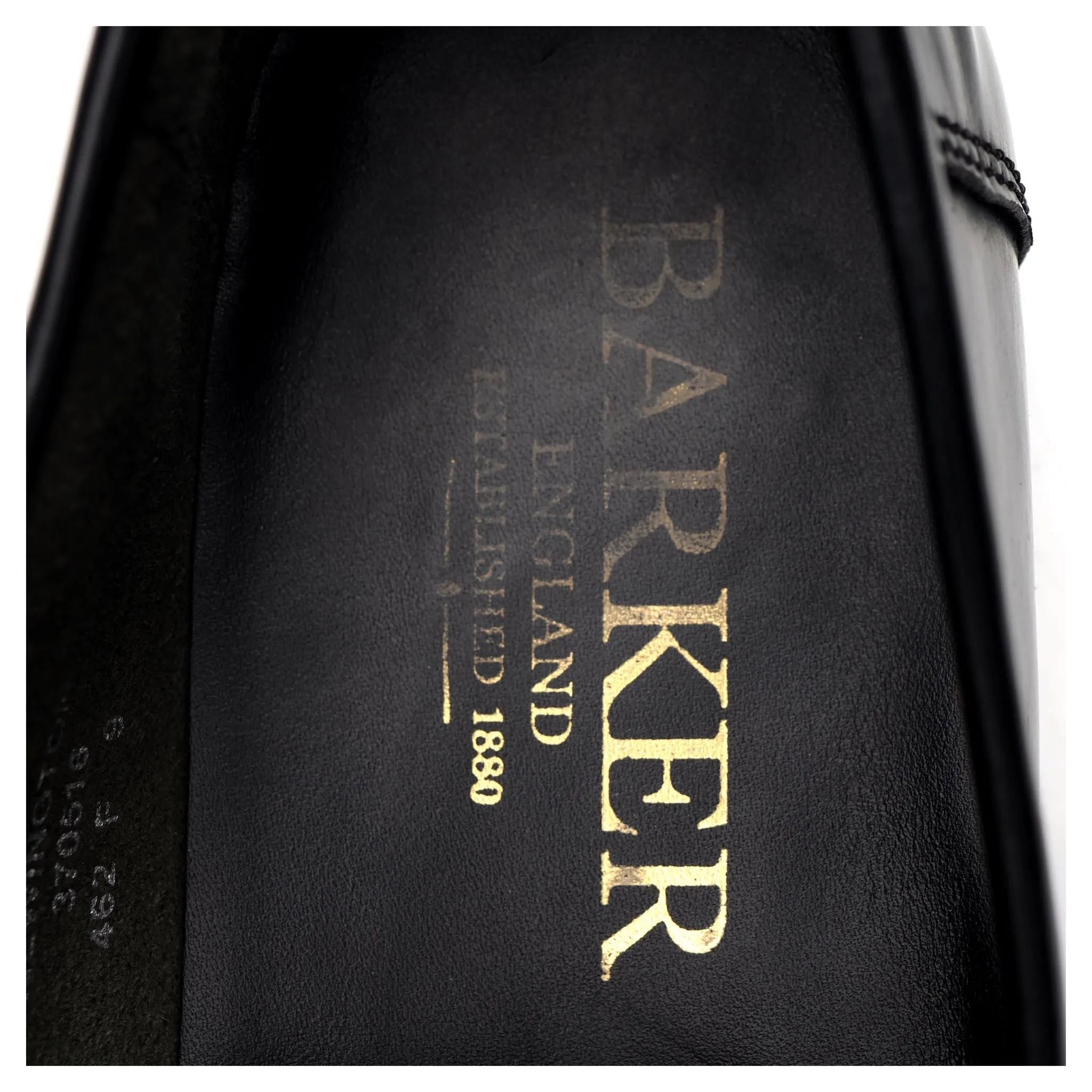 'Newington' Black Leather Loafers UK 9 F