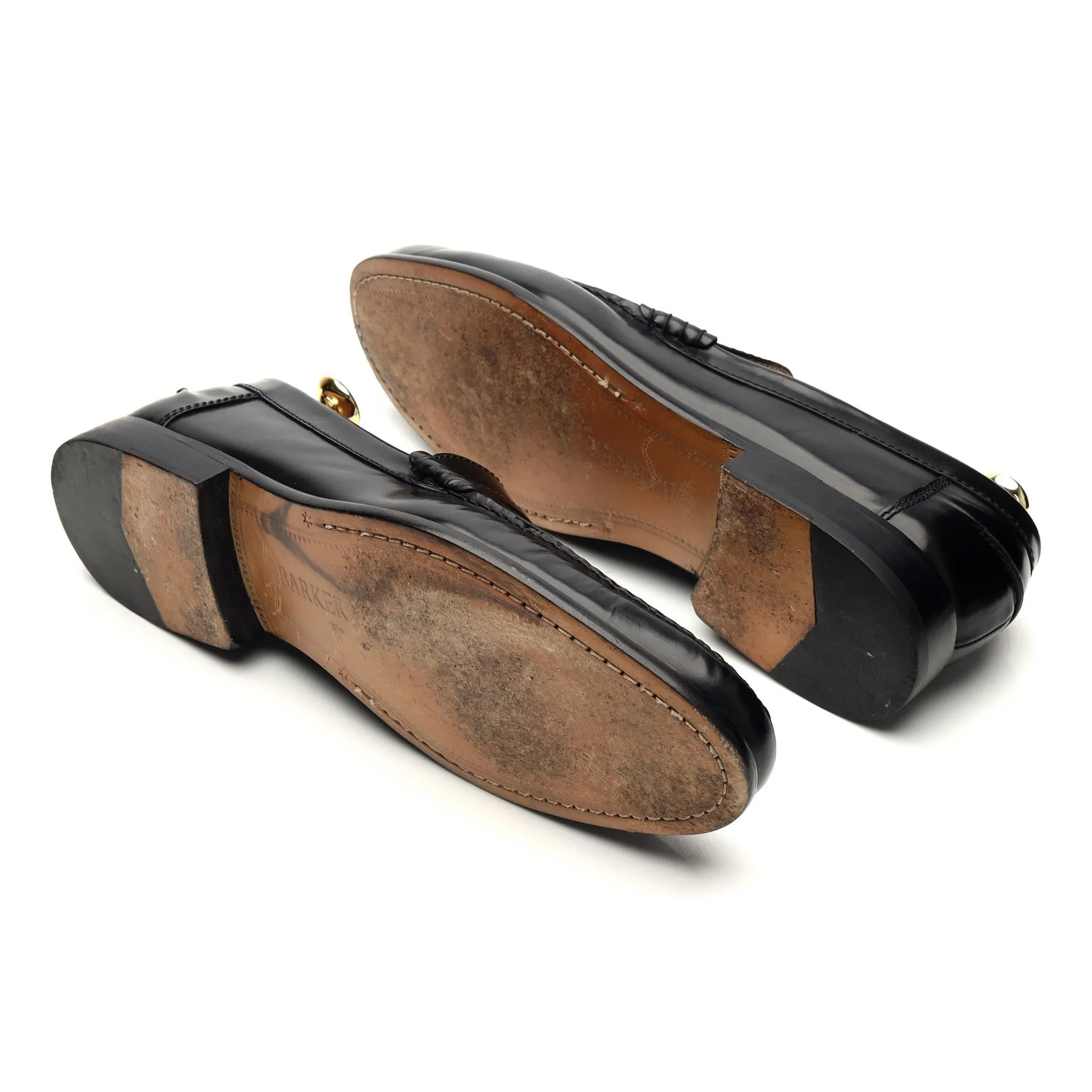 'Newington' Black Leather Loafers UK 9 F