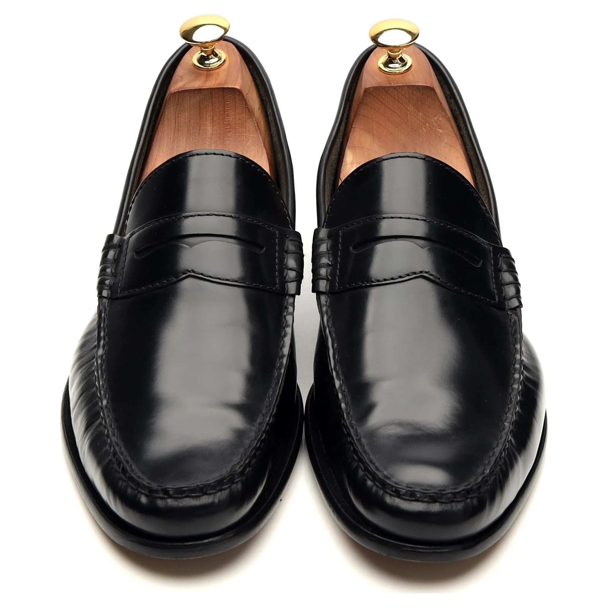 'Newington' Black Leather Loafers UK 9 F