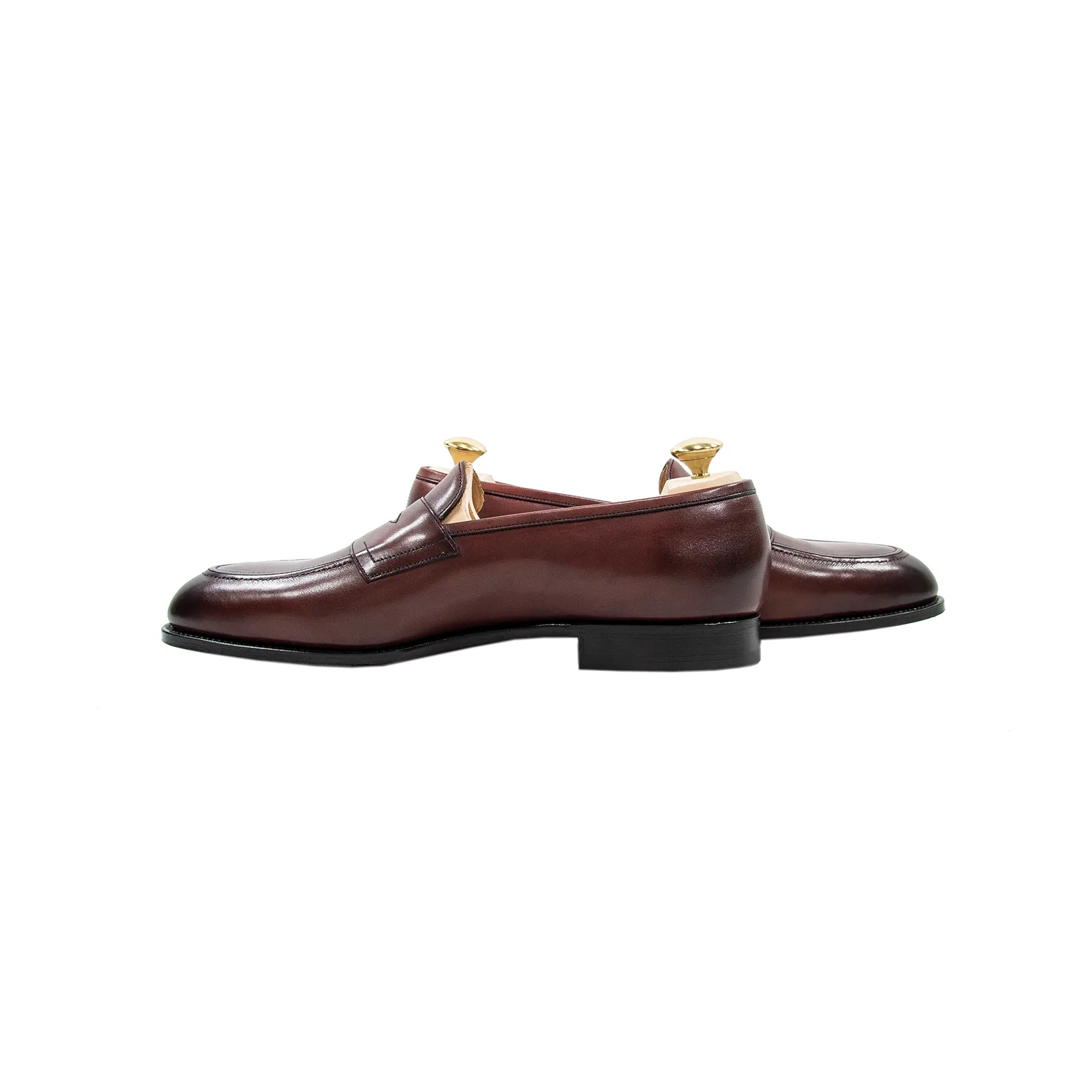 NIB $1390 Edward Green Piccadilly E184 Burgundy Antique Penny Loafers 10.5US