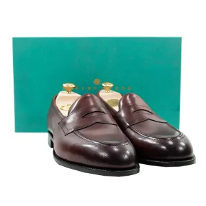 NIB $1390 Edward Green Piccadilly E184 Burgundy Antique Penny Loafers 10.5US