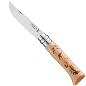 No.08 Engraved Handle Folding Knife (Alpine Adventures) - Hiking