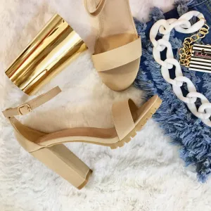 Nude Combat Heels