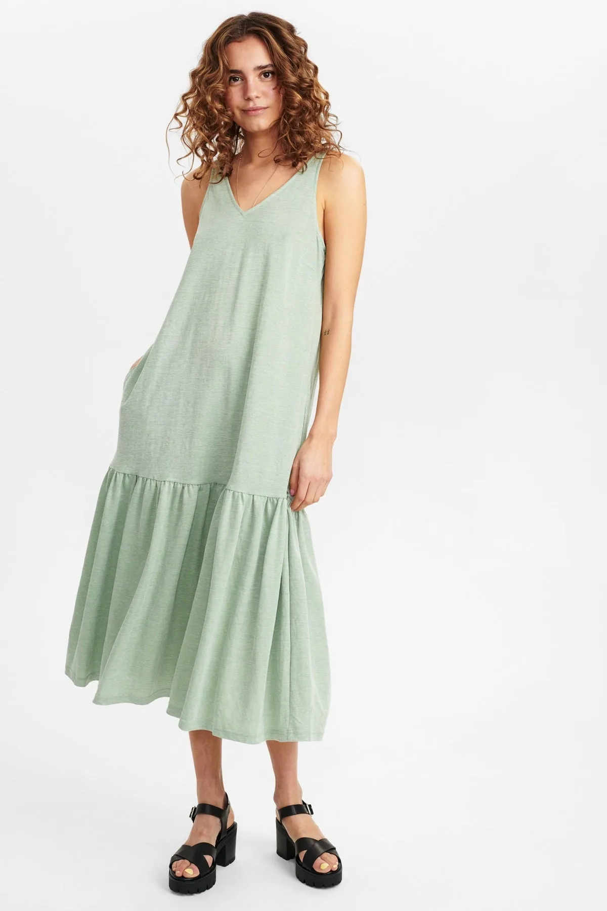 Numph Domino Dress in Sea Foam