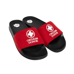 Orgasm Donor Black/Red Slides