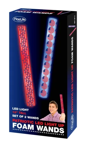 Patriotic Light Up Foam Baton Set
