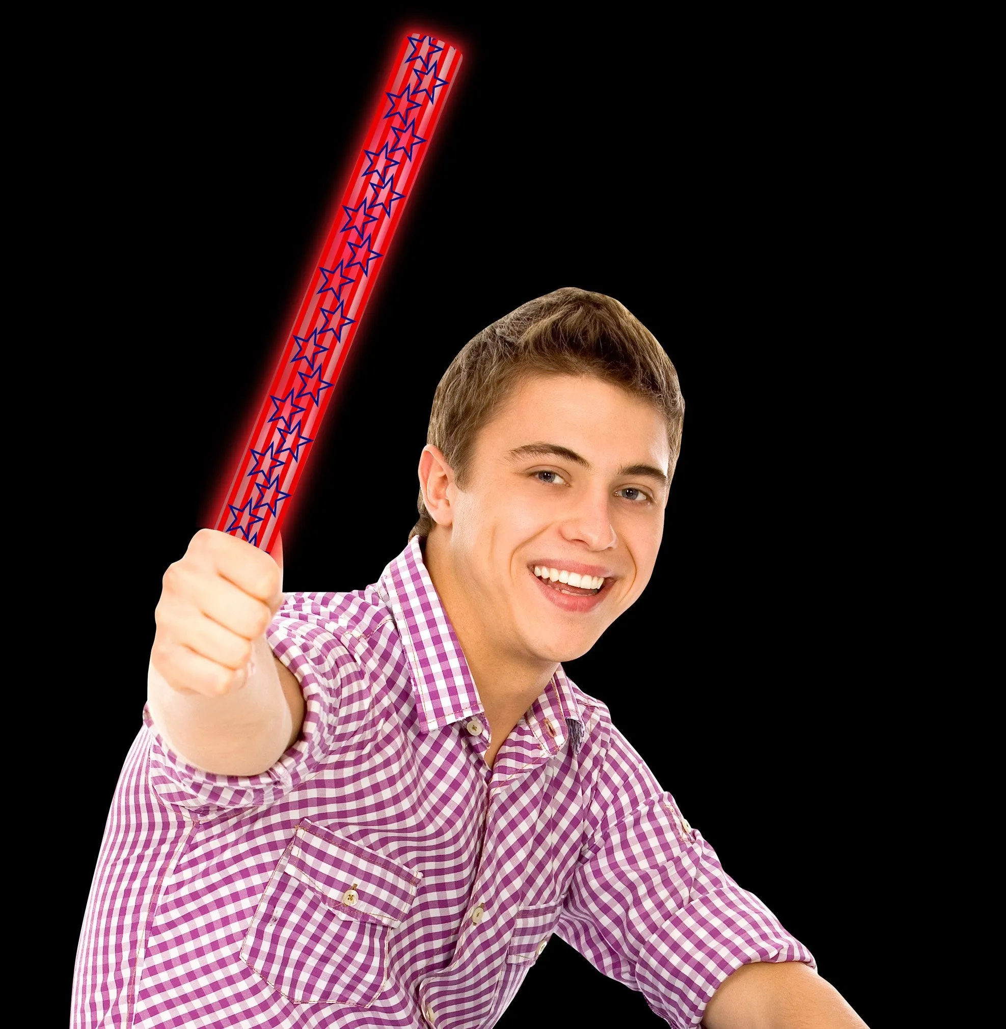 Patriotic Light Up Foam Baton Set