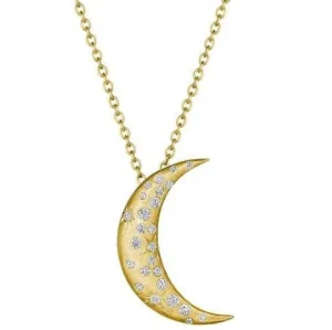 Penny Preville Diamond Sapphire Galaxy Crescent Necklace