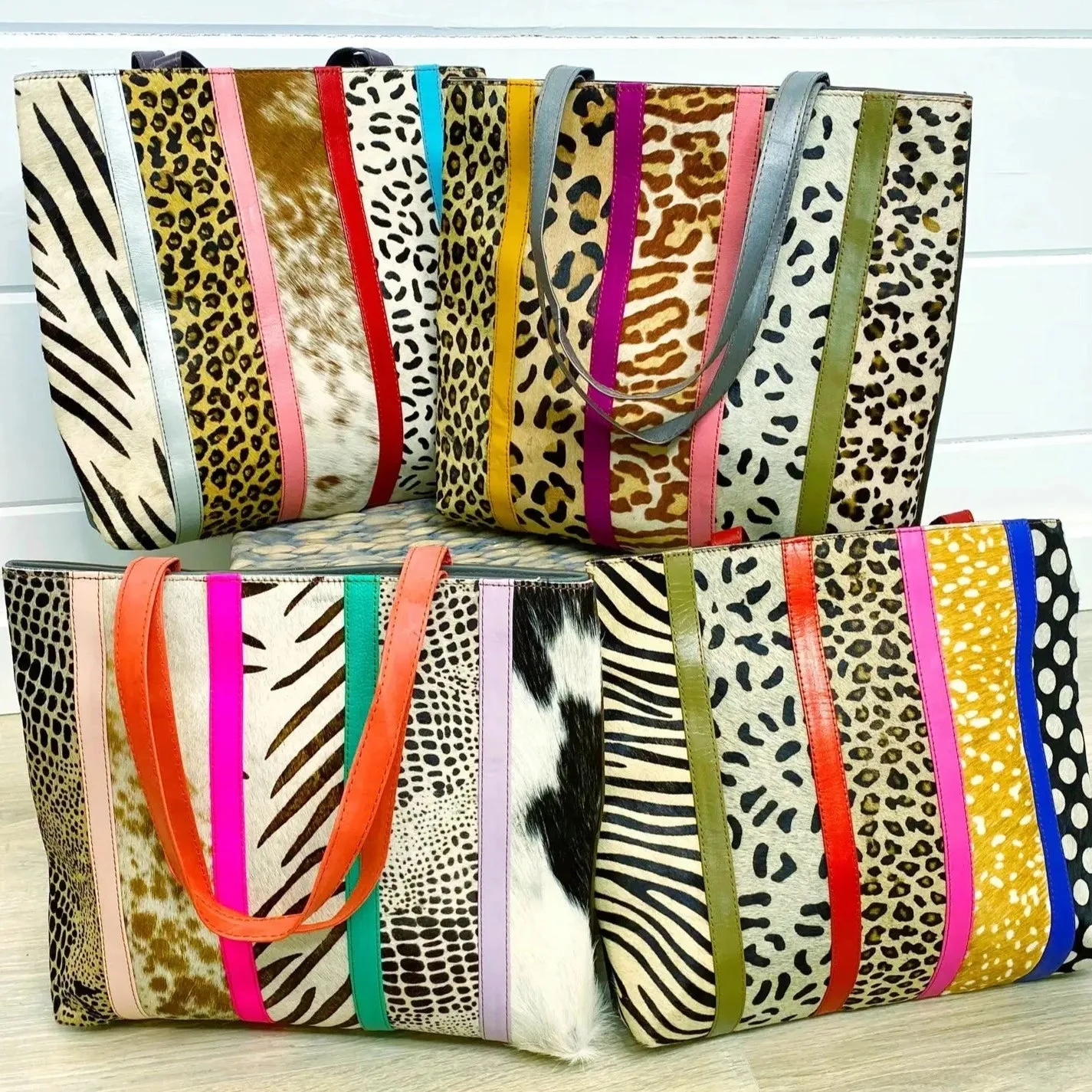Perry Patchwork Leather and Hair-on-Hide Tote