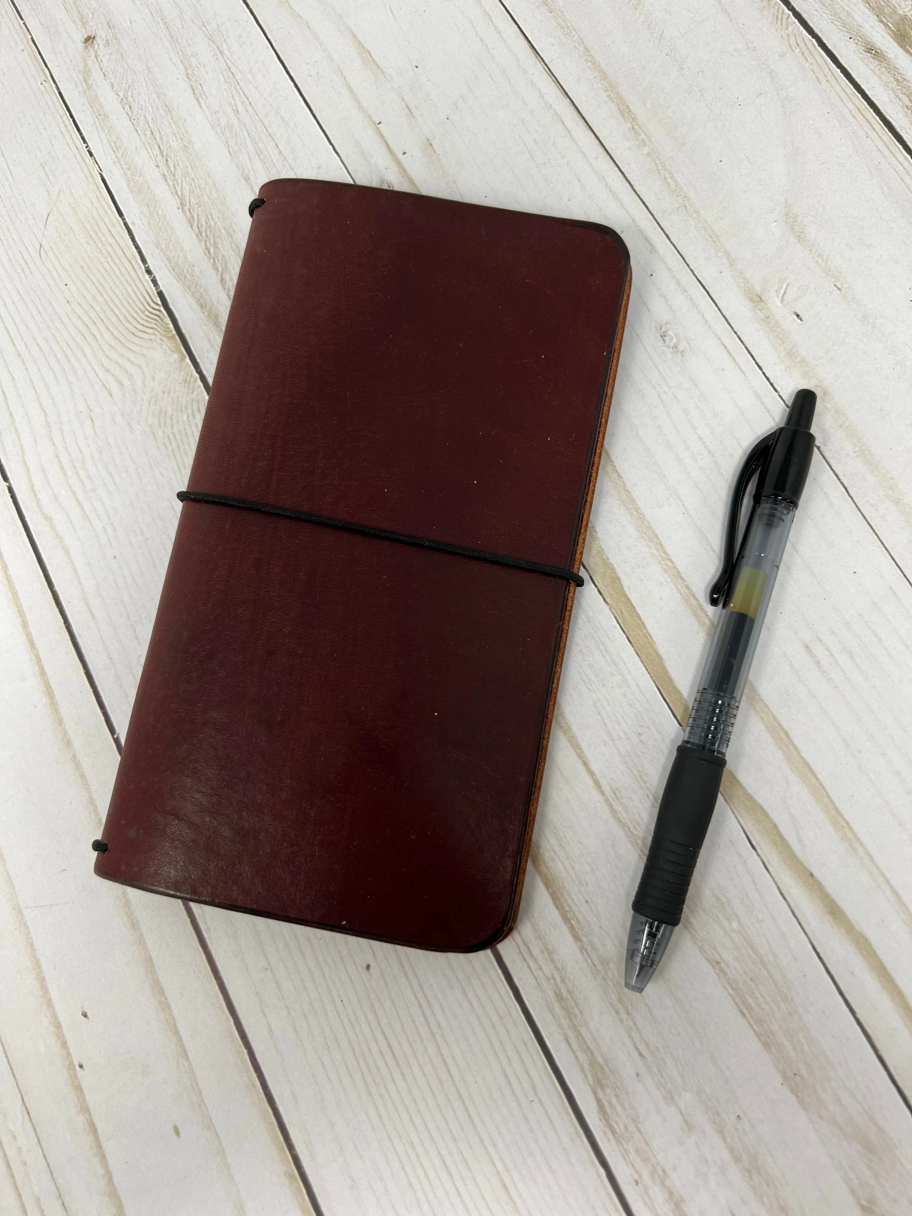 Personal LeatherTraveler’s Notebook, Redwood Harness,  7” x 8" (open flat) Inserts NOT included.
