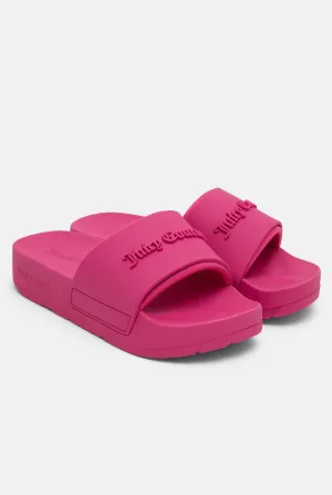 PINK GLO STACKED EMBOSSED SLIDERS