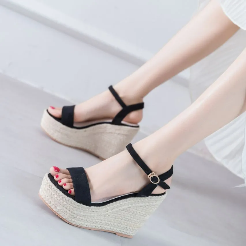 Platform Wedge Heel Sandals For Petite Feet Women SS79