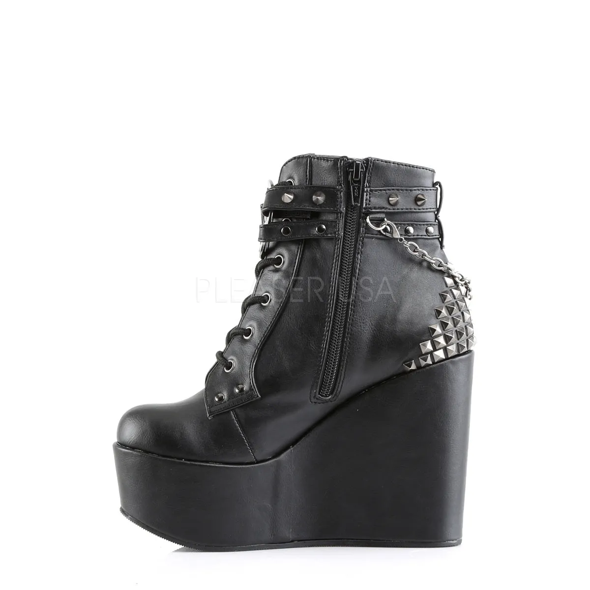 POISON-101  Black Vegan Leather