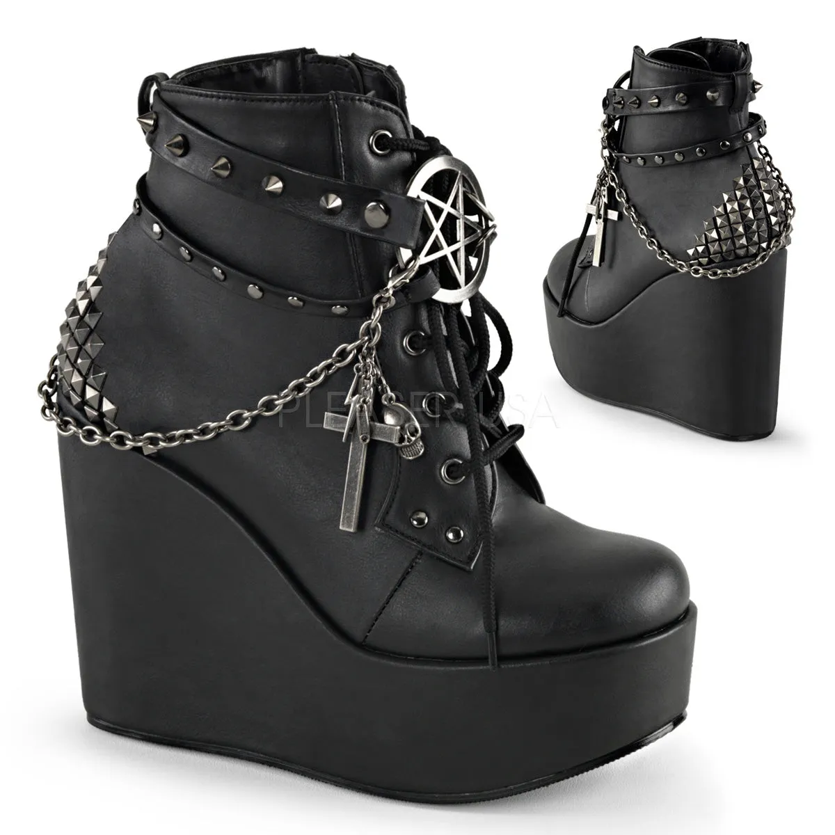 POISON-101  Black Vegan Leather