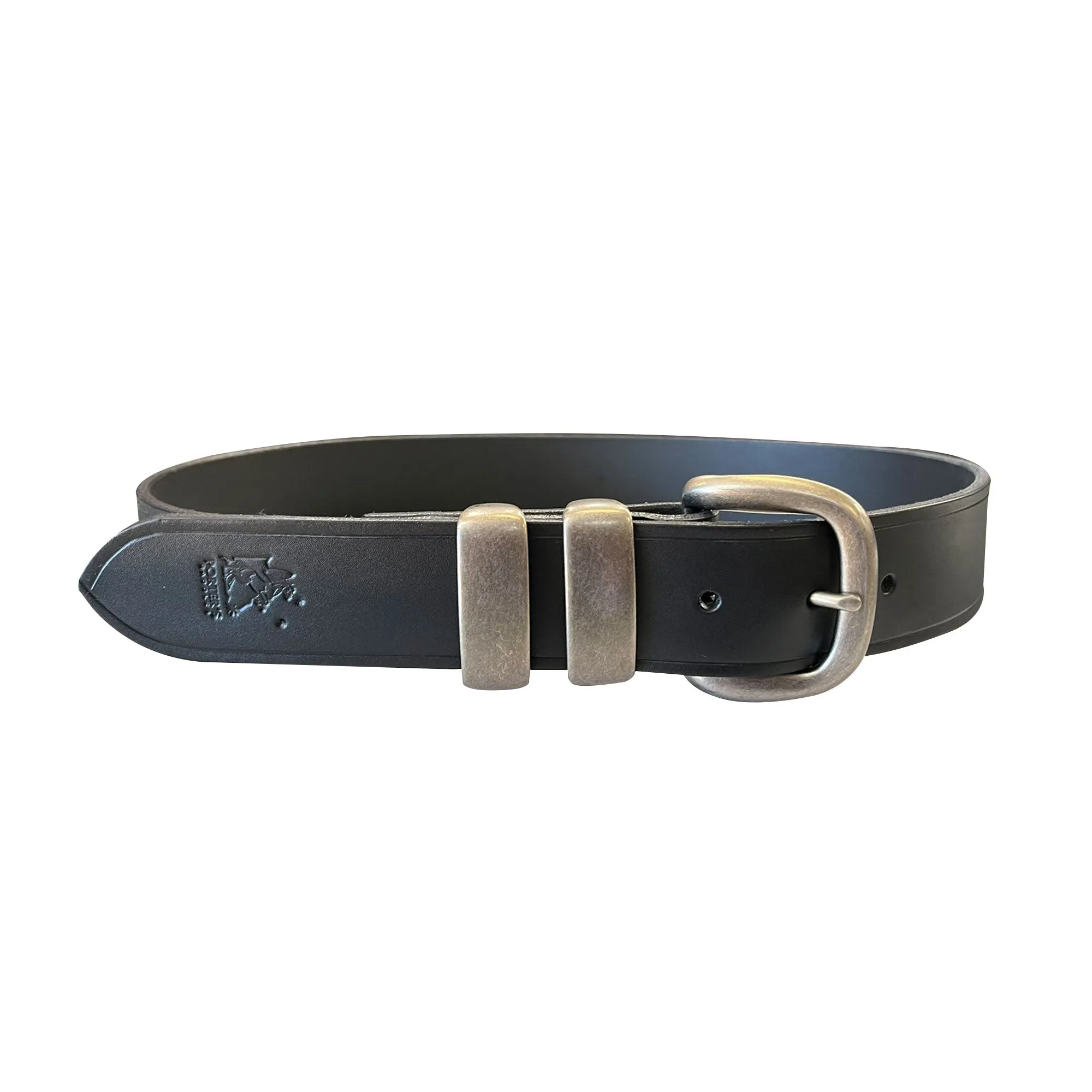 Porter 1.5 Italian Leather Belt Black with Antique Nickle