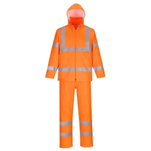 Portwest Hi Vis Packaway Rainsuit- GORT Rail Waterproof H448